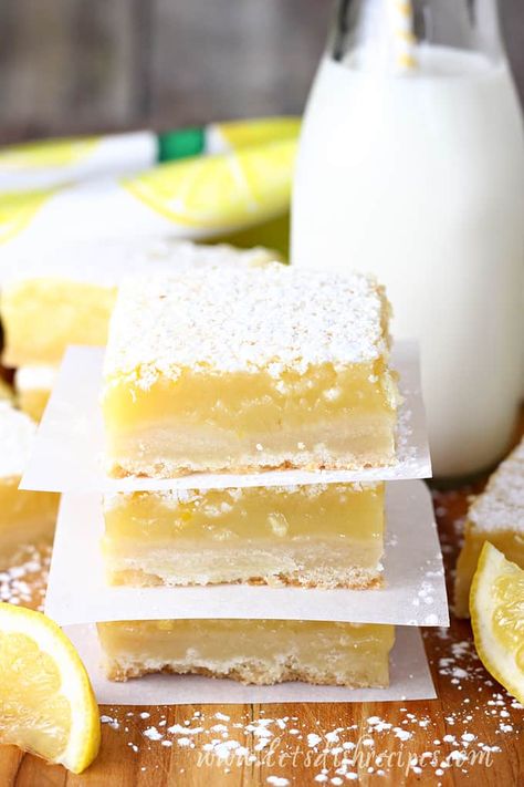 The Best Lemon Bars Meyer Lemon Bars, The Best Lemon Bars, Delicious Lemon Desserts, Gluten Free Lemon Bars, Best Lemon Bars, Lemon Bar, Lemon Bars Recipe, Buttery Shortbread, Lemon Dessert Recipes