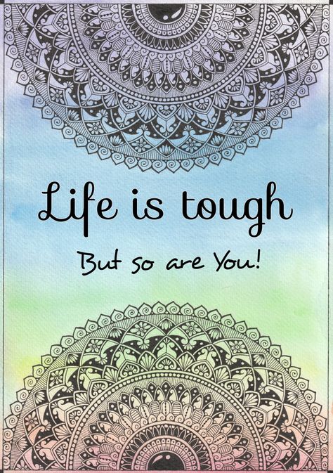 Simple Life Quotes, Mandala Art Therapy, Mandala Design Pattern, Mandala Artwork, Enjoy The Little Things, Life Is Tough, Doodle Art Designs, Mandala Design Art, Mandala Painting