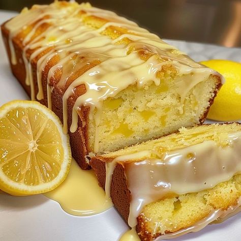 Ina Garten Lemon Cake, Lemon Loaf Cake Recipe, Easy Home Recipes, Lemon Loaf Cake, Lemon Icing, Lemon Loaf, Loaf Cake, Lemon Cake, Easy Cake Recipes