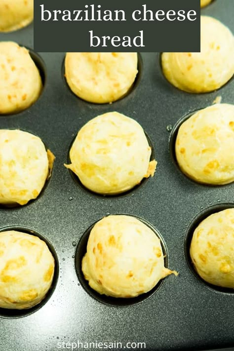 Brazillian Cheese Puffs, Brazilian Cheese Balls, Brazilian Cheese Puffs, Cheese Puffs Recipe, Brazilian Cheese Bread, Brazilian Recipes, Brazilian Dishes, Pain Sans Gluten, Food Bars