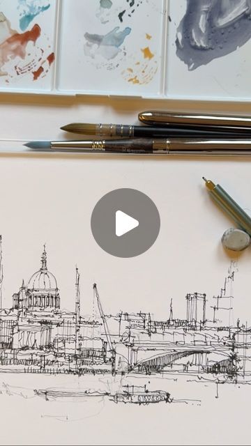 1,145 likes, 11 comments - urban_sketchliner le January 23, 2024: "St Paul’s from the South Bank captured with the lovely Lumos pen, 0.2 nib from @tomsstudio   I’m very much enjoying the artist takeover this week…. Definitely more to come…..👌  .  .  .  .  #urbansketchers #london #sketchlondon #fineliner #lumospen #refillable #sketch #sketchdaily #art #artwork #artist #artistoninstagram #urban_sketchliner #draw #drawing #illustration #cityscape #citysketch #stpaulscathedral #architecture". Sketch London, St. Paul’s Cathedral, Fineliner Art, City Sketch, Pen Illustration, South Bank, Urban Sketchers, January 23, Urban Sketching