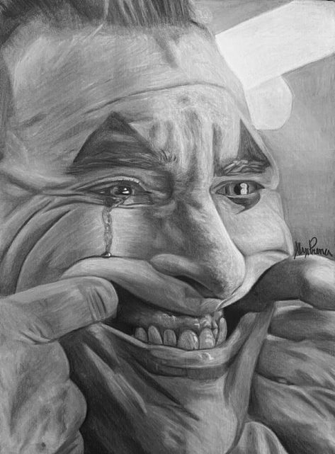 Joker Art Drawing, Joker Drawing, Joker Drawings, Charcoal Drawings, Meaningful Drawings, Joker Art, Dark Art Drawings, Art Drawings Sketches Creative, Realistic Drawings