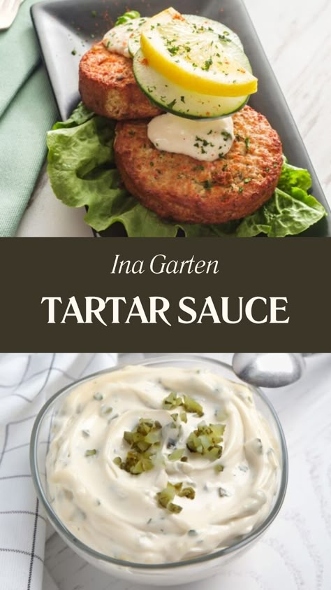 Ina Garten Tartar Sauce Barefoot Contessa Recipes, Tartar Sauce, Barefoot Contessa, Pickle Relish, Wine Vinegar, White Wine Vinegar, Fresh Dill, Ground Black Pepper, Kosher Salt