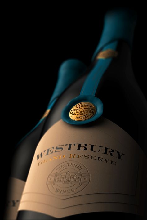 Westbury Grand Reserve - Private Label on Packaging of the World - Creative Package Design Gallery Wine Bottle Photography, Wine Packaging Design, Wine Bottle Design, Wine Photography, Bottle Label Design, Wine Label Design, Premium Wine, Wine Design, Wine Brands