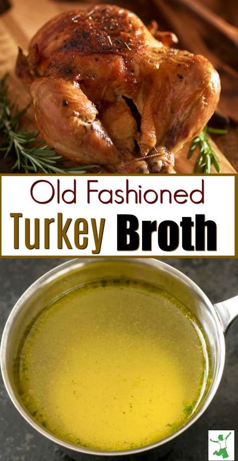 Turkey broth you can make! Old fashioned turkey broth can be made with the leftover turkey bones from Thanksgiving. Bone broth is a traditional, healthy food you can make in your own kitchen. It makes the perfect base for soups and sauces. So, don't throw away those used turkey bones. Make this super simple bone broth from the turkey bones leftover from Thanksgiving. There is even a how-to video included to help you with the recipe. #Thanksgiving #turkey #recipes #healthy #homemade #howto #diy Turkey Recipes Healthy, Thanksgiving Turkey Recipes, Recipe Thanksgiving, Soup Base, How To Make Turkey, Turkey Broth, Holiday Turkey, Turkey Stock, Broth Recipes