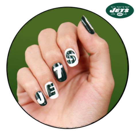 NFL Fanicure - NY Jets Nfl Nails, Football Nail Art, Nails Images, Sports Nails, Football Nails, Ny Jets, Color Me Beautiful, Products Makeup, Lipstick Makeup