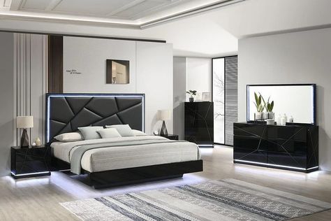 Transform your bedroom into a luxurious retreat with the B87 Naomi Italian Bedroom Set from Eve Furniture! 🛏️✨ This elegant set combines exquisite Italian design with ultimate comfort, perfect for creating a sophisticated and serene sanctuary. Elevate your home decor with this stunning addition. 🌟🤍 #EveFurniture #BedroomBliss #HomeDecor #InteriorDesign #FurnitureTrends #ItalianDesign #ModernLiving #LuxuryLiving #USAHome #HomeInspo #FurnitureDesign #StylishBedroom #ItalianBedroomSet #Interior... Material Headboard, Tv Unit Bedroom, Italian Bedroom, Italian Bedroom Sets, Bed Legs, Bedroom Trends, Mirror Led, King Bedroom Sets, Bedroom Sets Queen