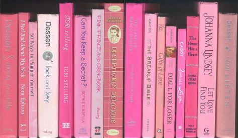 Pink Library Aesthetic, Pink Books Aesthetic, Pink Library, Deceptively Delicious, Notion Ideas, Pink Academia, Pink Ideas, Barbie Aesthetic, Pink Watermelon