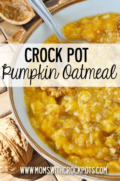 Crock Pot Pumpkin, Pumpkin Crockpot, Crockpot Oatmeal, Pumpkin Pie Oatmeal, Menu Sarapan Sehat, Crockpot Breakfast, Pumpkin Oatmeal, Everything Pumpkin, Pumpkin Everything