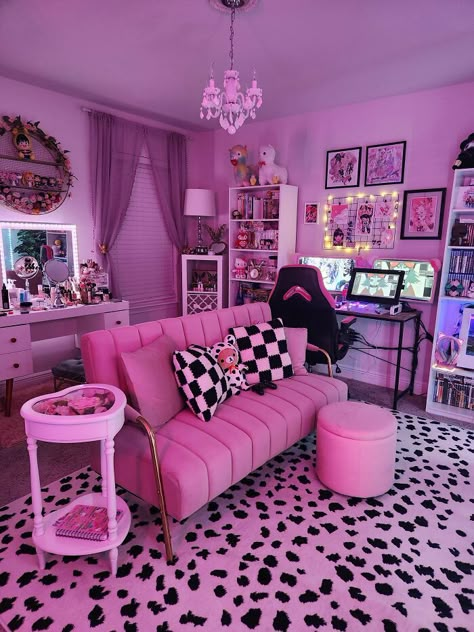 Big Thank You To Everyone For Your Help! My Hobby Room Is Now Finished! Barbie Apartment, Pink Furniture, Barbie Room, Future Apartment Decor, Pink Living Room, Woman Cave, Girly Room, Pink Home Decor, Hobby Room