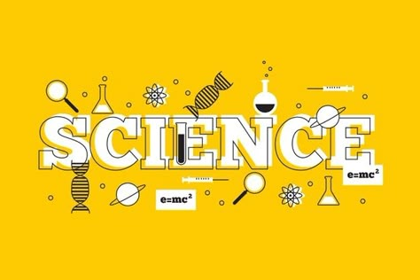 Science word with dna and molecules | Free Vector #Freepik #freevector #education #science #font #medicine Science Font Design, Podcast Animation, Classroom Organization High School, Graphic Design College, Science Font, Book Covers Designs, Notebook Idea, Floral Watercolor Background, Background Science