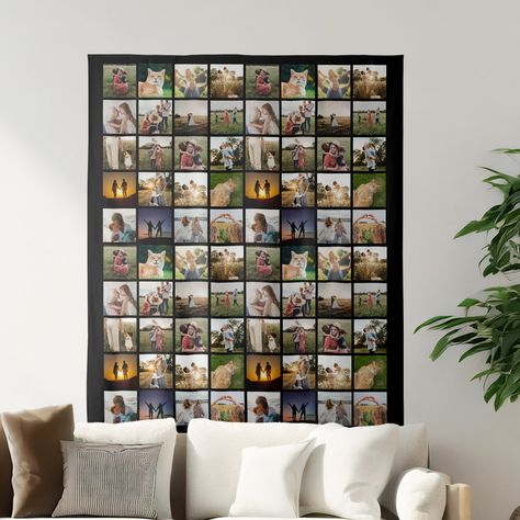 Discover the magic of personalized tapestries with our "Create Your Own" collection! Choose your favorite photo, create a stunning collage, and design a unique wall art piece that truly reflects your style and personality. Let your creativity run wild and transform your space into a work of art. #Tapestries #PersonalizedDecor #WallArt #PhotoCollage #CreateYourOwn #CustomArt #UniqueHomeDecor #InteriorDesign #HomeRevamp #DIYDecor Large Collage Picture Frames, Large Collage, Frames Collage, Photo Tapestry, Framed Photo Collage, Photo Montage, Collage Picture Frames, Tapestry Art, Collage Frames