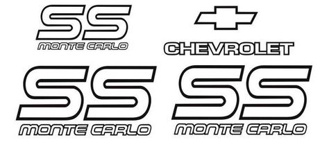 Ss Logo, Monte Carlo Ss, Chevrolet Ss, Scat Pack, Chevrolet Monte Carlo, Vinyl Graphics, Racing Stripes, Monte Carlo, Cool Suits