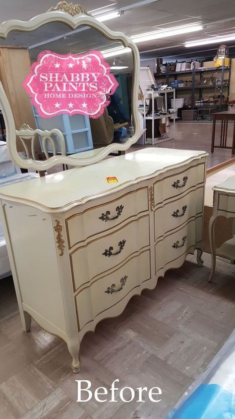 French Provincial Bedroom Furniture, French Provincial Bedroom Set, Provincial Dresser Makeover, French Provincial Dresser Makeover, Provincial Bedroom, Beautiful Bedroom Furniture, French Provincial Bedroom, French Provincial Decor, Vintage Bedroom Furniture