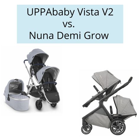 Here's a full stroller comparison of the Vista V2 vs. Demi Grow. The UPPAbaby Vista V2 and Nuna Demi Grow are comprable strollers, but which one is better? Nuna Demi Grow, Uppababy Vista V2, Mindful Mom, Stroller Board, Chicco Keyfit 30, Uppababy Vista, Arm Bar, Chestnut Leather, Double Strollers