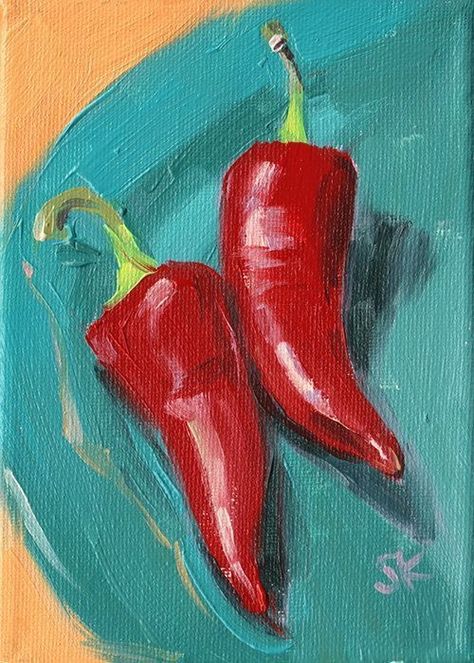 Still Life Painting Acrylic Simple, Still Life Painting Easy, Easy Still Life Painting, Food Painting, Simple Acrylic Paintings, Drawings Simple, Sketch Painting, Kitchen Paint, Fun Art