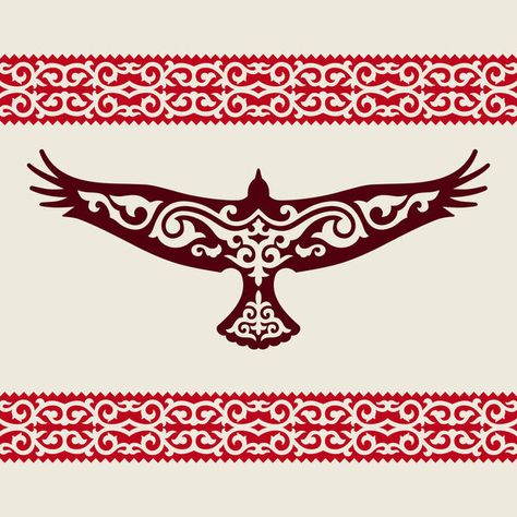 Kazakh Ornament, Ornament Vector, Silhouette Stencil, Golden Eagle, Russian Fashion, Cricut Crafts, Png Images, Google Images, Tattoo Designs