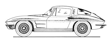 1963 Chevrolet "Corvette Stingray" Corvette Stingray Drawing, 1965 Corvette Stingray, 1966 Corvette Stingray, Stingray Car, Stingray Tattoo, 1963 Corvette Stingray, 1970 Stingray Corvette, 1973 Corvette Stingray, The White Album