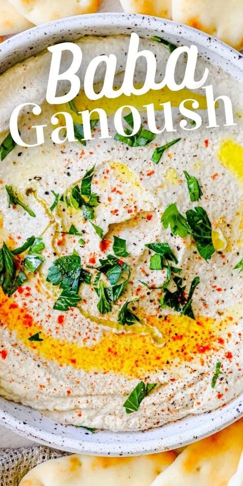 Easy Baba Ganoush Recipe, Baba Ganush, Baba Ganoush Recipe, Chicken Caesar Pasta, Babaganoush Recipe, Caesar Pasta Salad, Caesar Pasta, Chicken Caesar Pasta Salad, Eggplant Dip