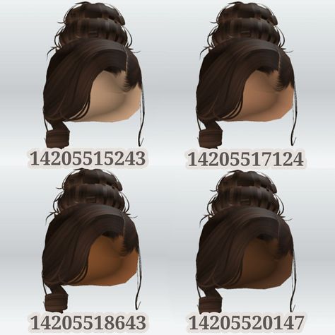 Roblox Codes For Bangs, Bun Codes Berry Ave, Barry Avenue Hair Codes, Roblox Hair Codes, No One Noticed, Brown Hair Roblox, Roblox Hair, Pelo Cafe, Hair Roblox