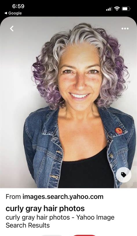 Gray Curly Hair Natural Curls, Curly Grey Hairstyles, Kręcony Bob, Grey Hairstyles, Curly Cuts, Grey Hair Over 50, Grey Curly Hair, Grey Hair Inspiration, Curly Hair Photos