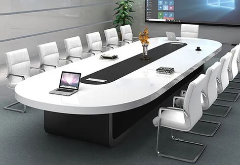 modern office oval white round conference tables Conference Table Chairs, Conference Table Design, Negotiation Table, Round Conference Table, Conference Room Design, Co Creation, Conference Tables, Small Cabinet, Meeting Table