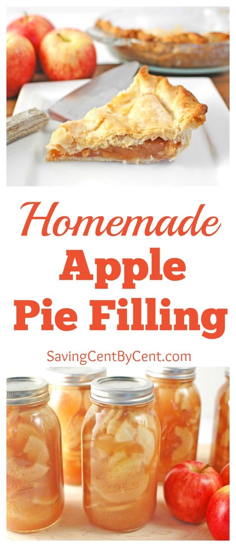 This homemade apple pie filling makes it easy to bake an apple pie any time of the year. // Easy apple pie filling // Canned apple pie filling recipes // Easy pie filling recipes // #applepie #piefilling #applepiefilling Apple Pie Filling To Can, Make Apple Pie Filling, Easy Apple Pie Filling Recipes, Canning Fruit Recipes, Easy Apple Pie Filling, Canning Apple Pie Filling, Fresh Apple Pie, Canning Apples, Apple Pie Filling Recipes