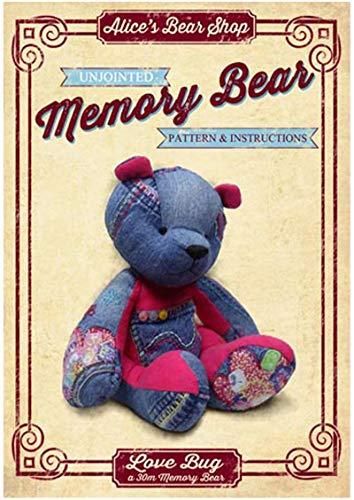 Free Memory Bear Pattern, Memory Elephant, Memory Bears Pattern Free, Memory Animals, A5 Booklet, Memory Bear Pattern, Memory Items, Teddy Bear Patterns Free, Bear Sewing Pattern