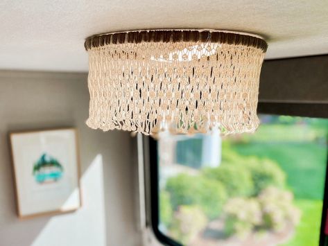 This Lamp Shades item by TheCozyGlamper has 691 favorites from Etsy shoppers. Ships from Mechanicsville, VA. Listed on Mar 4, 2023 Rv Lighting Fixtures, Boho Rv, Rv Blinds, Bare Bulb Lighting, Camper Lights, Lamps Gold, Macrame Light, Camper Redo, Rv Lighting