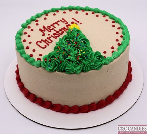 Christmas Cake Ideas Easy Simple, Round Christmas Cake, Cake Decorating Ideas Christmas, Christmas Cake Decorating Ideas, Christmas Cupcake Cake, Homemade Christmas Cake, Dairy Queen Cake, Christmas Cake Decorating, Christmas Cake Decoration