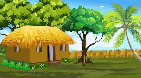 Cartoon Baground Village, Cartoon House Animation, Home Cartoon Houses, Cartoon Home Background, Home Animation, Animation Walk Cycle, Village Scene Drawing, Village Background, Free Cartoon Characters