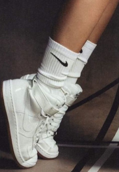 High Top Af1, White Shoes, Air Force 1, High Top, Air Force, Force, Socks, Nike, Sneakers