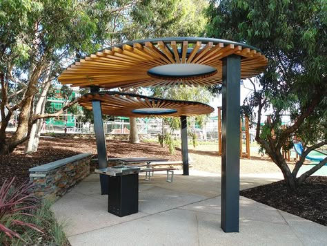 Boardwalk Design, Children's Play Area, Shelter Design, Public Space Design, Pavilion Design, Outdoor Shelters, Canopy Shelter, Areas Verdes, Canopy Design