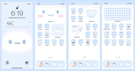 Cinnamonroll Widget Ideas, Cinamoroll Template, Cinamoroll Homescreen, Blue Wallpaper Layout Iphone, Cinnamoroll Iphone Layout, Cinamoroll Widgets, Cute Phone Themes Blue, Cinnamoroll Ipad Theme, Blue Cinnamoroll Widget