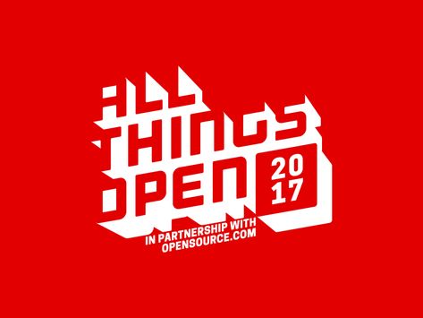 All Things Open Logo by Doug Ransdell for Smashing Boxes on Dribbble Box Typography, Open Logo, S Logo Design, Graphic Design Lessons, Text Logo, Typography Logo, Innovation Technology, Typography Design, The North Face Logo