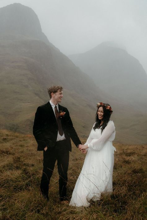 Jez & Alex were married in Glencoe in some of the wildest weather I’ve shot a wedding in. After getting ready at the Kingshouse Hotel, they took on the sideways rain alongside their handful of guests, with smiles and laughter (and a few inside-out umbrellas). It is Scotland after all, and the weather shouldn’t be a reason not to have the best day ever. Scottish Elopement, Have The Best Day, Wild Weather, Photography Trends, Ends Of The Earth, The Best Day, Best Wedding Photographers, Elopement Inspiration, Wedding Shots