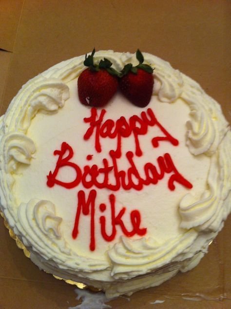 Picture only - Happy Birthday Mike Smiley Birthday, Happy Birthday Mike, Strawberry Shortcake Cake, Happy Birthday Man, Birthday Cake Pictures, Cake Frosting Recipe, Happy Birthday Brother, I Love Chocolate, Happy Birthday Cake