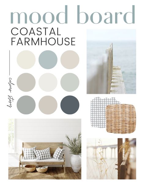 Lake House Decor Farmhouse Style, Modern Farmhouse With Coastal Vibes, Coastal Farmhouse Guest Room, Coastal Farmhouse Accent Wall, Tasteful Coastal Decor, Coastal Farmhouse Decor Kitchen, Coastal Modern Farmhouse Living Room, Vintage Coastal Cottage Decor, Dining Room Coastal Farmhouse