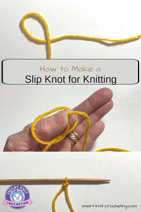 How to Make a Slip Knot for Knitting Slip Knot Knitting, Types Of Knitting Stitches, Easy Beginner Crochet Patterns, Casting On Knitting, Cast On Knitting, Dog Sweater Crochet Pattern, Crochet Patterns Filet, Casting On Stitches, Dog Sweater Pattern