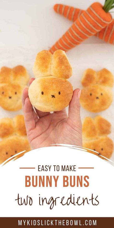 Easter Rolls Bunny Easy, Easter Meal For Kids, Easter Food To Make With Kids, Easter Snacks To Make With Kids, Bunny Shaped Dinner Rolls, Kids Easter Baking, Easy Easter Rolls, Easter Food Art Ideas, Kids Easter Lunch Ideas