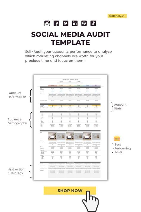 #Social_Media_Audit_Checklist #Marketing_Strategy_Social_Media_Template #Social_Media_Audit_Template #Social_Media_Audit Social Media Audit Checklist, Social Media Audit Template, Social Media Audit, Social Media Strategy Template, Marketing Audit, Free Social Media Templates, Social Media Report, Realtor Social Media, Website Promotion