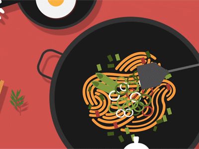 Cooking Gifs, Animation Cooking, Food Motion Graphics Animation, Cooking Motion Graphic, Cooking Animation, Food Animation, 2d Character Animation, Motion Design Video, Illustration Food