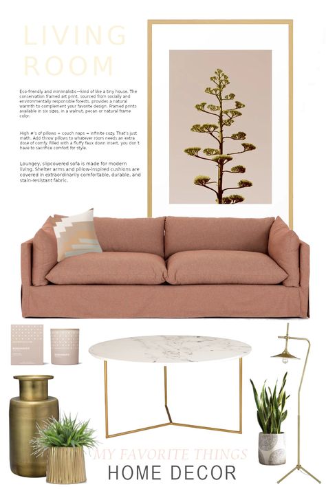 Rust pink sofa marble table  |   findawaybyjwp.com Modern Living Room Layout, Mauve Sofa, Pink Sofa Living Room, Blush Sofa, Marble Coffee Table Living Room, Blush Living Room, Pink Dining Rooms, Gold Living Room Decor, Brown Leather Couch