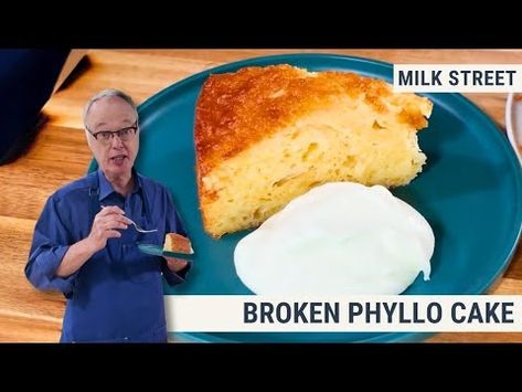 (26211) Best Recipe You’ve Never Heard of: Broken Phyllo Cake - YouTube Broken Filo Cake, Broken Philo Cake, Broken Phyllo Cake With Orange And Bay, Broken Phyllo Cake, Filo Cake, Phyllo Cake, Condensed Milk Cake, Baked Desserts, Baked Cakes