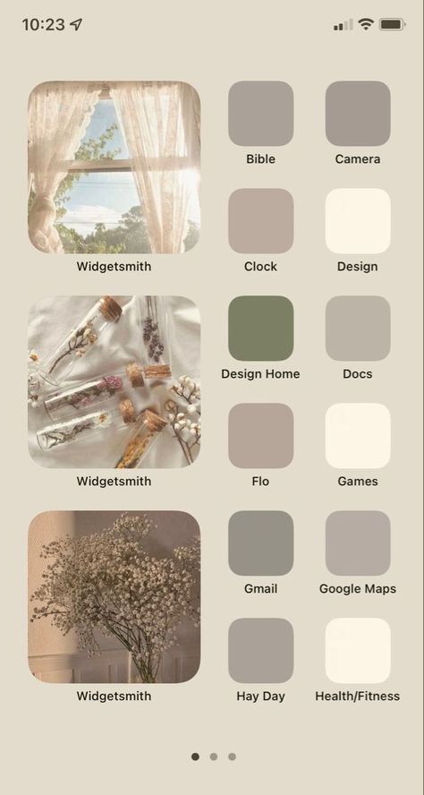 Vintage Ios 16 Home Screen, Neutral Phone Widget Ideas, Neutral Phone Layout, Vintage Home Screen Ideas, Iphone Homepage Ideas, Homepage Ideas Iphone, Home Screen Ideas Neutral, Phone Screen Ideas Aesthetic, Phone Screen Inspiration