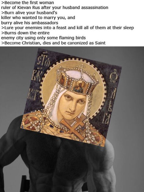 Saint Olga, Olga Of Kiev, Facebook Meme, Saved Images, Good Movie, Jesus Memes, History Jokes, History Nerd, Christian Memes