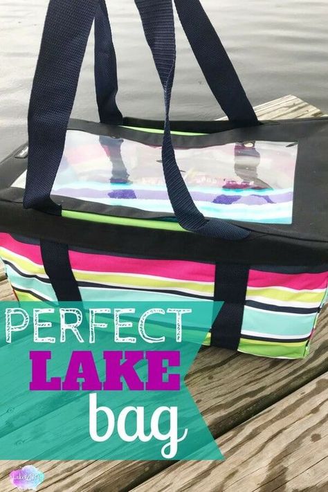 Whether you live on the lake like me or plan on visiting one sometime during this summer season, having the perfect lake bag to bring along is a necessity.  Not planning on going to the lake this summer? No worries! This lake bag is just as perfect for a pool or beach day. #lakebag #lakelife #poolbag #beachbag  via @lakelifestateofmind Lake Bag, Boat Organization, Boat Snacks, Lake Essentials, Lake Fun, Boat Bag, Lake Time, Lake Food Ideas, Lake Trip