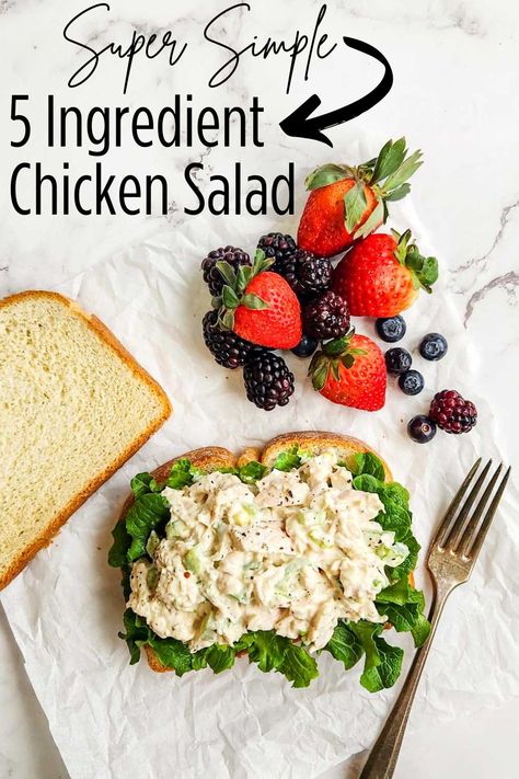 Awesome Sandwiches, Chicken Celery, Hot Sandwich Recipes, Best Chicken Salad Recipe, Chicken Salad Recipe, 5 Ingredient Recipes, Chicken Salad Sandwich, Delicious Lunch, Cooked Chicken