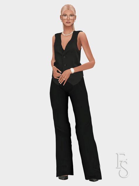 F a r f a l l a ☁️ — Women in Finance Lookbook 💼 01. Glasses | Dress |... Sims 4 Cc Office, Sims 4 Cc Lookbooks Clothing, Sims 4 Cc Dress, Sims Wardrobe, Women In Finance, Aesthetic Lookbook, Sims Lookbook, Sims Outfits, Gloves Dress