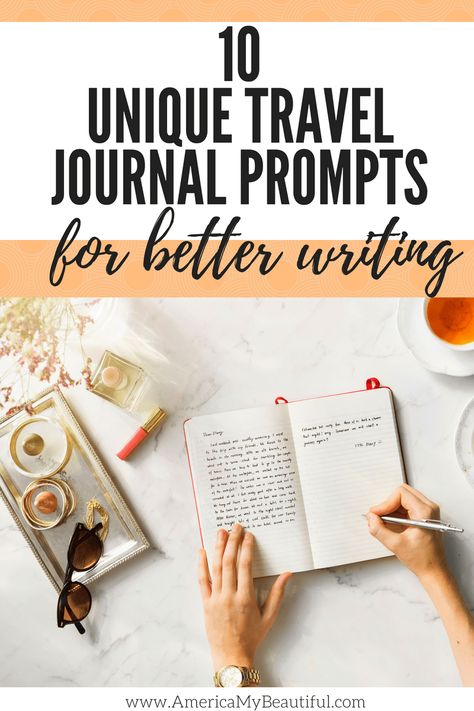 10 Unique Travel Journal Prompts for Better Writing Travel Prompts, Travel Journal Prompts, Best Travel Journals, Diy Journaling, Better Writing, Journal Topics, Travel Journal Scrapbook, Travel Crafts, Travel Notebook